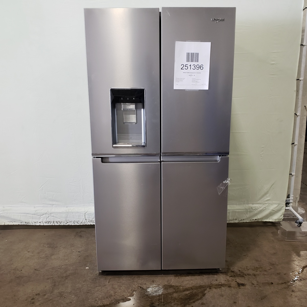 19 Cu. Ft. Whirlpool French Door Bottom Freezer Refrigerator White