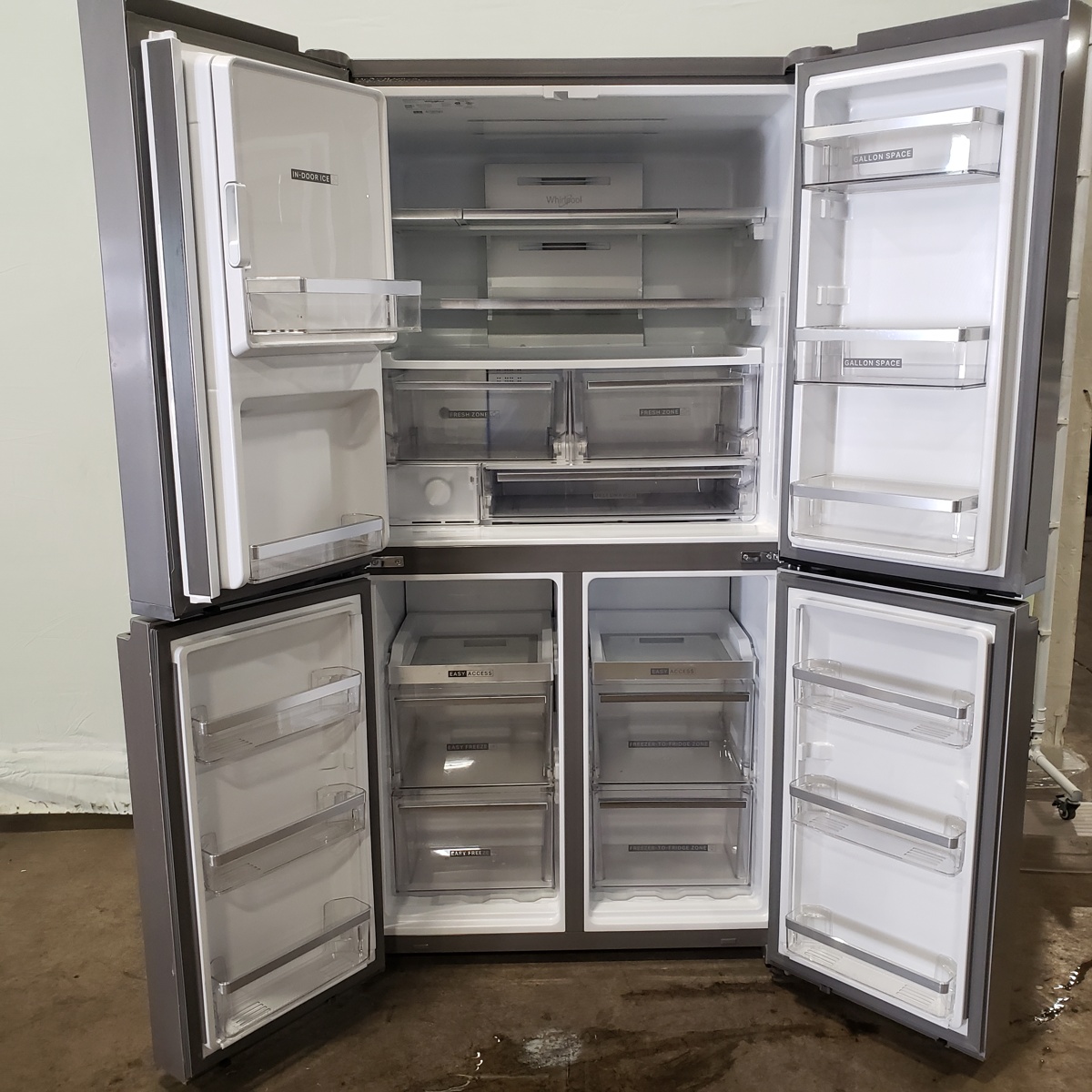 19 Cu. Ft. Whirlpool French Door Bottom Freezer Refrigerator White